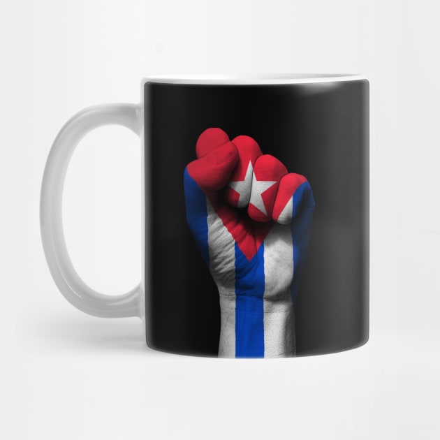 Flag of Cuba on a Raised Clenched Fist by jeffbartels